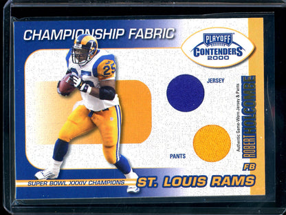 2000 Panini Contenders Robert Holcombe Championship Fabric Dual /100 Rams