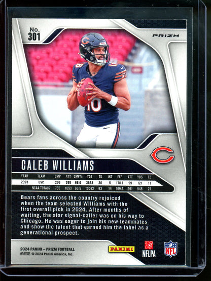 2024 Panini Prizm Caleb Williams Red White Blue Rookie Bears