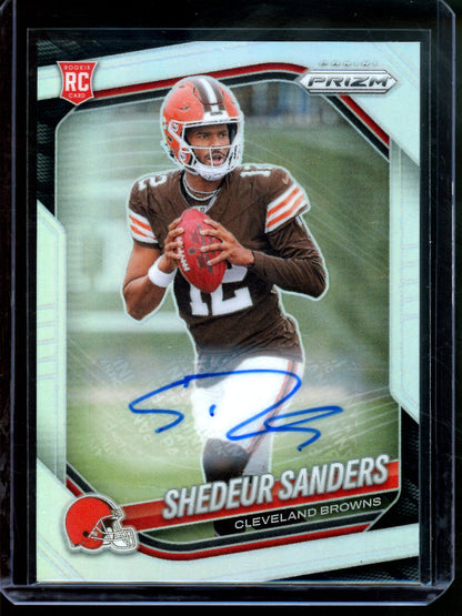 2025 Panini Prizm Shedeur Sanders Prizm Silver Rookie Autograph Browns