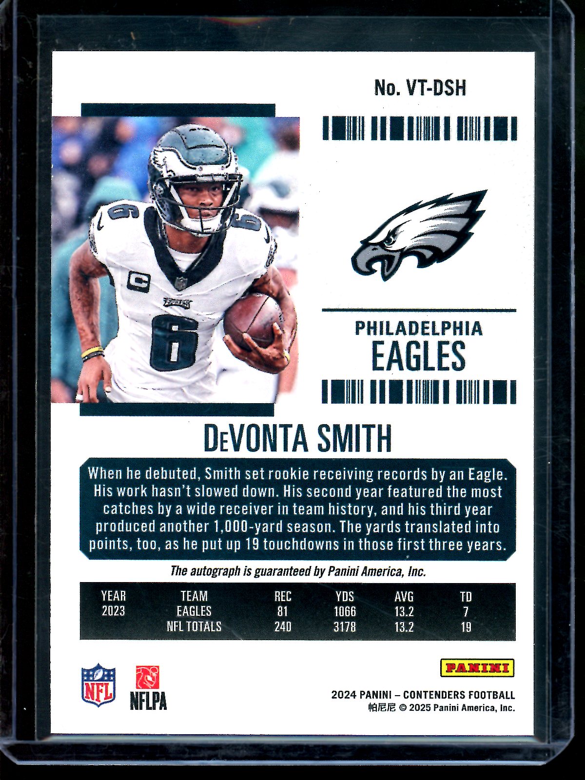 2024 Panini Contenders DeVonta Smith Divisional Ticket Autograph /30 Eagles