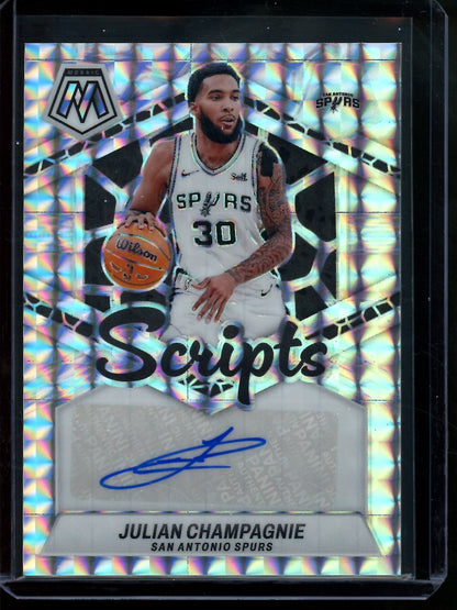 2023 Panini Mosaic Julian Champagnie Scripts Autograph Spurs