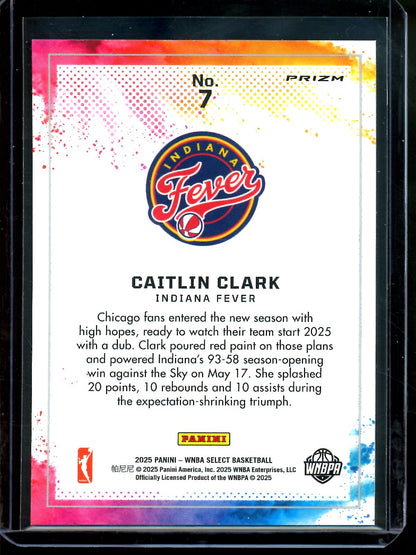 2025 Panini Select Caitlin Clark Color Blast Case Hit Fever