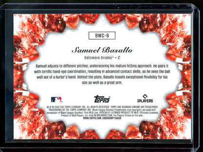 2026 Bowman Chrome Samuel Basallo Gold Crystalized Case Hit /50 Orioles