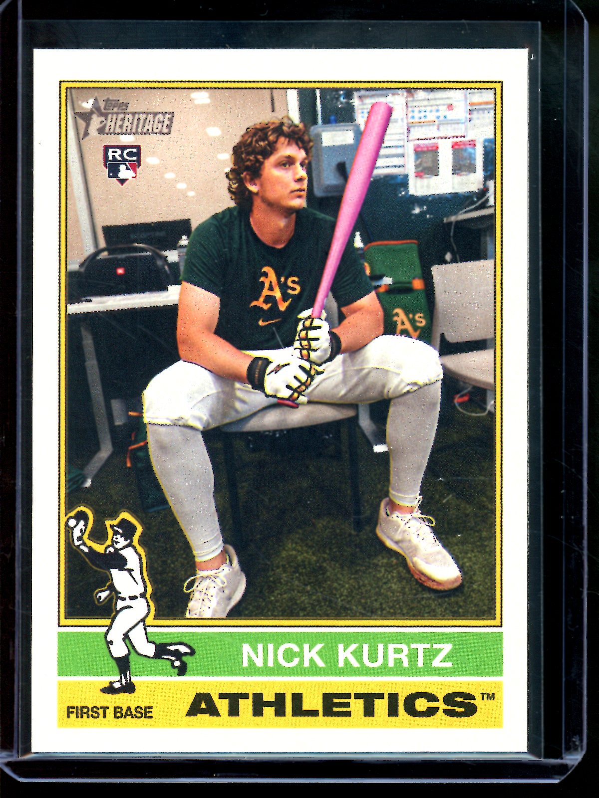 2025 Topps Heritage Nick Kurtz Rookie Image Variation Athletics
