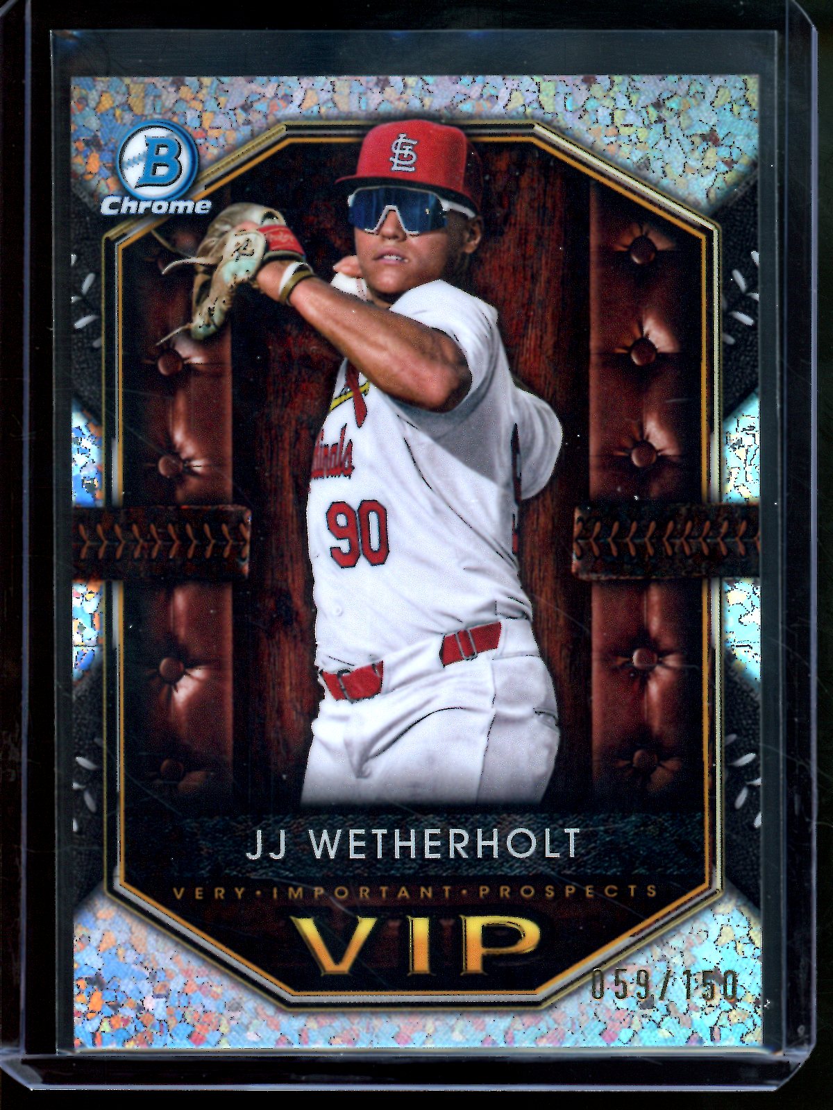 2025 Bowman Chrome JJ Wetherholt VIP Mini Diamond /150 Cardinals