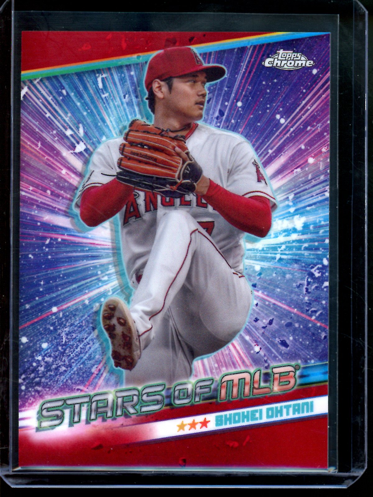 2024 Topps Chrome Shohei Ohtani Stars Of MLB Chrome Red /75 Angels / Dodgers