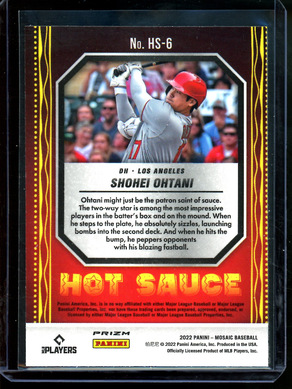 2022 Panini Mosaic Shohei Ohtani Hot Sause Green Angels / Dodgers