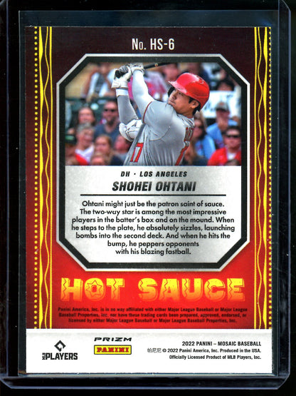 2022 Panini Mosaic Shohei Ohtani Hot Sause Green Angels / Dodgers