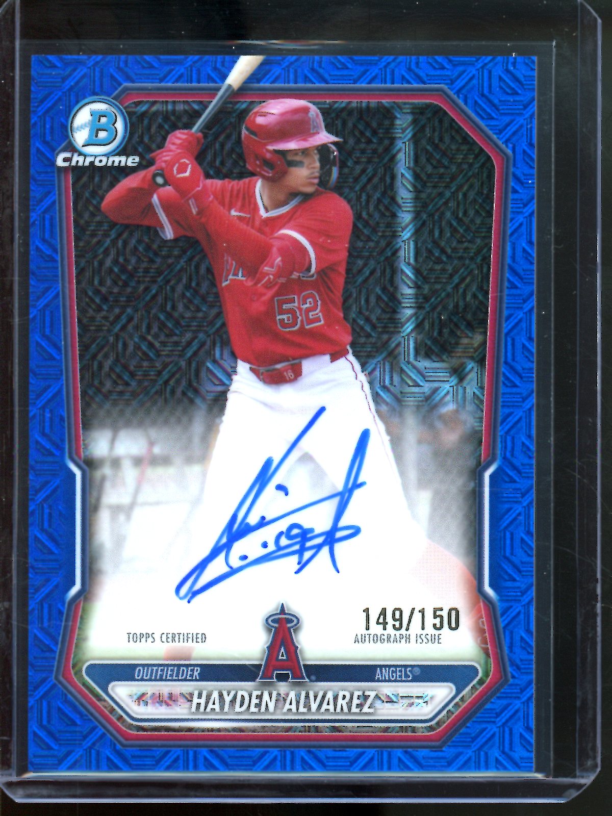 2026 Bowman Chrome Hayden Alvarez Mojo Autograph Blue /150 Angels