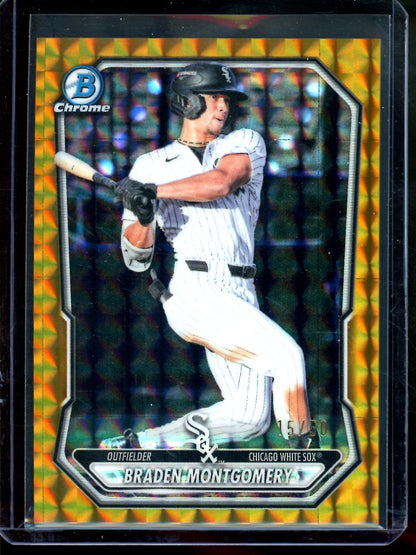 2026 Bowman Chrome Braden Montgomery Gold Geometric Refractor /50 White Sox