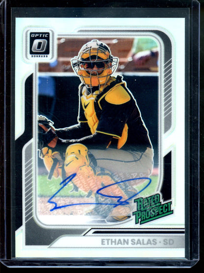 2026 Panini Optic Ethan Salas Optic Holo Rated Prospect Autograph Padres