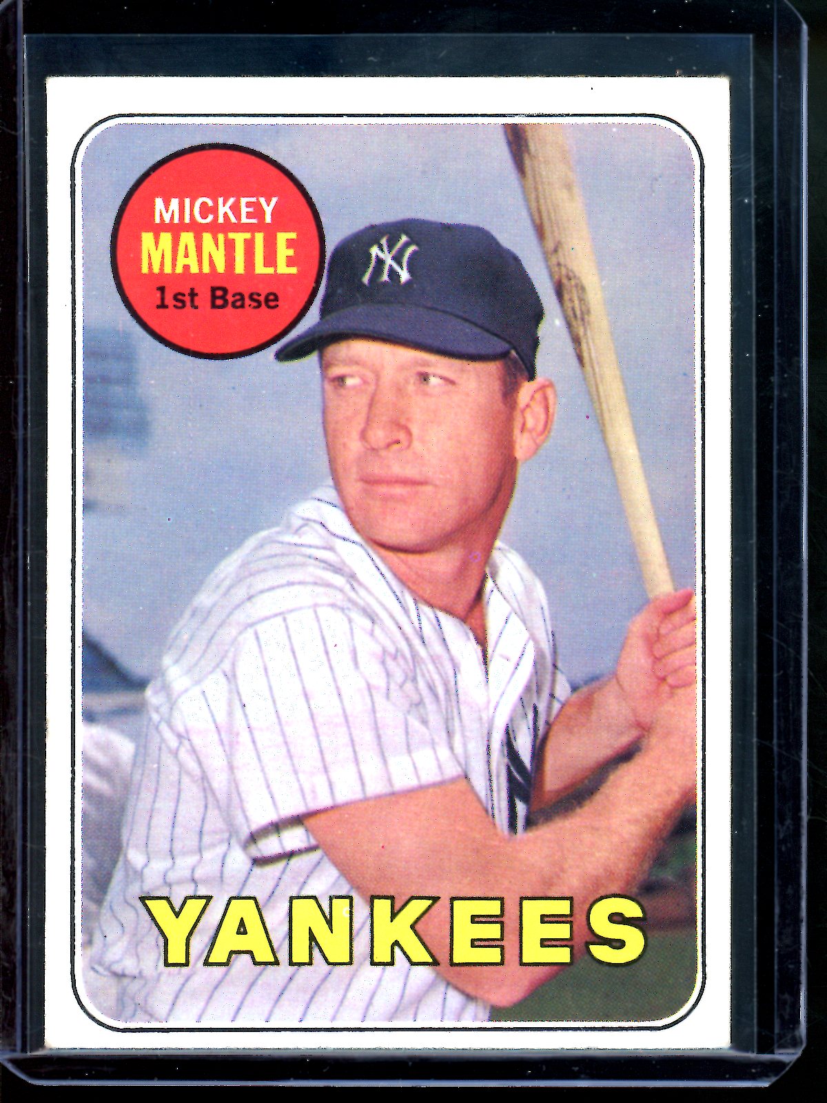 1969 Topps Mickey Mantle Yellow Name #500 Yankees