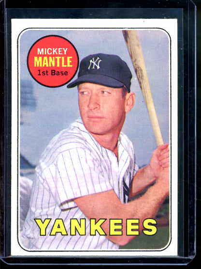 1969 Topps Mickey Mantle Yellow Name #500 Yankees