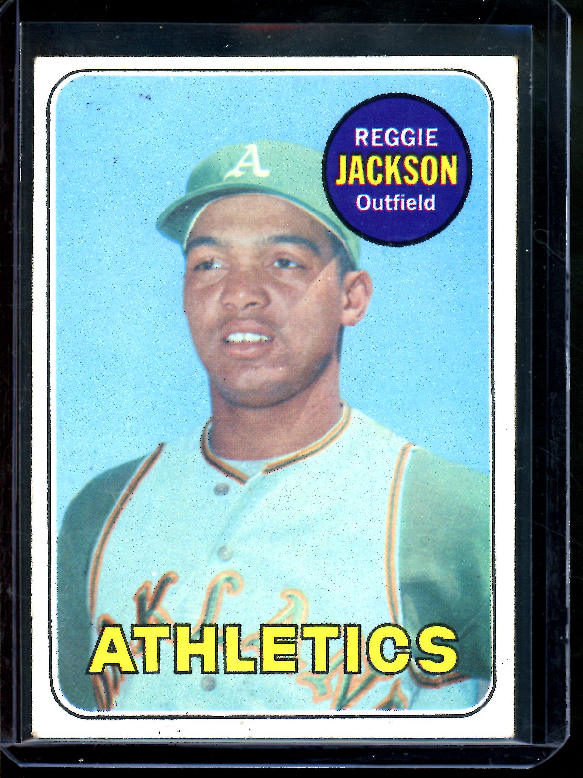 1969 Topps Reggie Jackson Yellow Name Rookie #260 Athletics