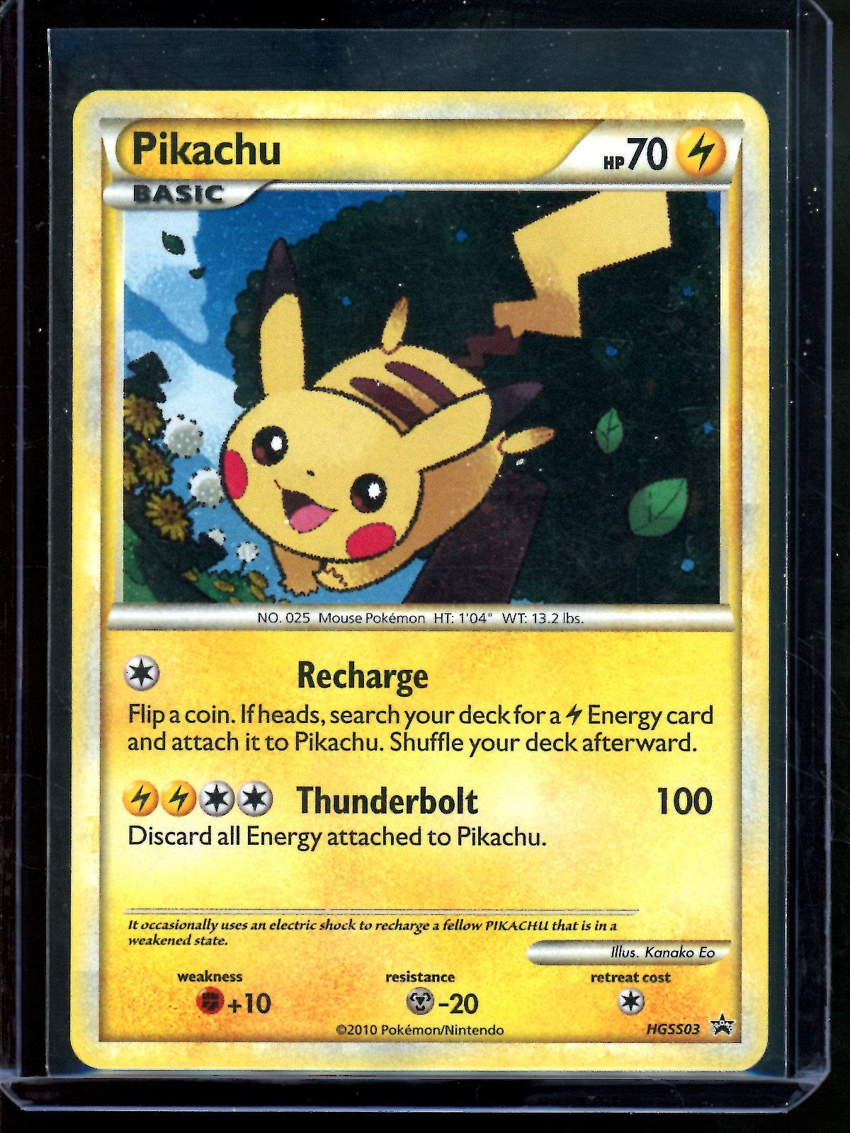 2010 Pokemon Promo Pikachu Holo HGSS03