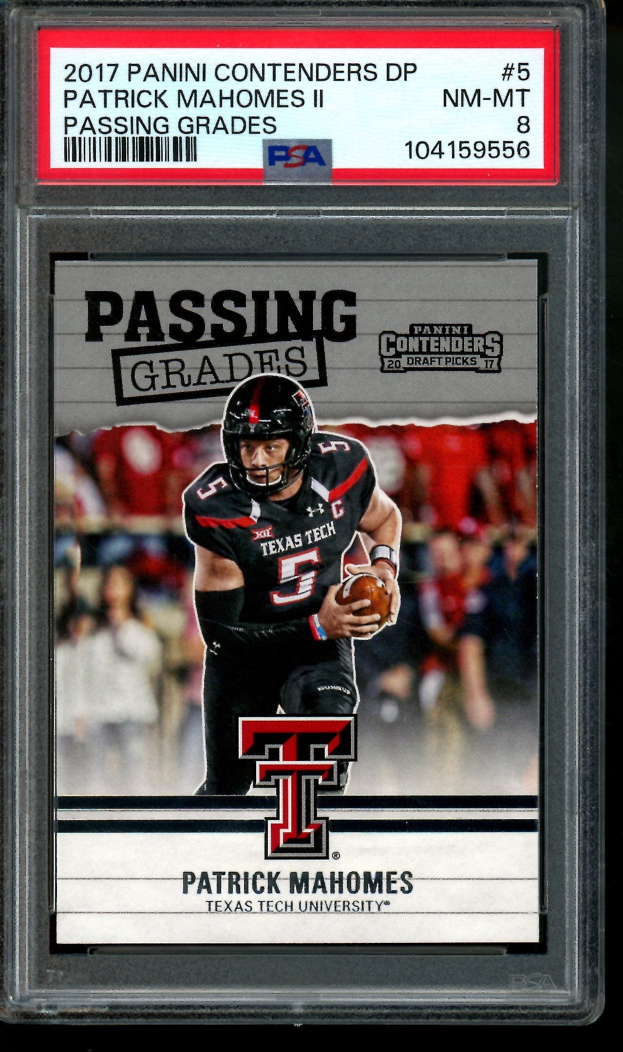 2017 Panini Contenders Patrick Mahomes II Passing Grade Rookie PSA 8 Chiefs