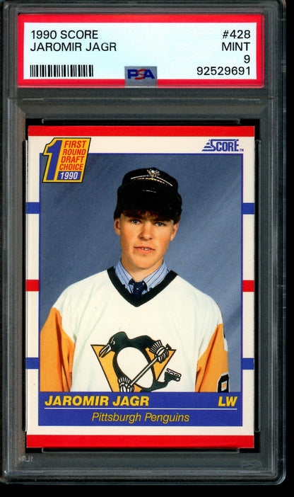 1990 Score Draft Picks Jaromir Jagr PSA 9 Penguins