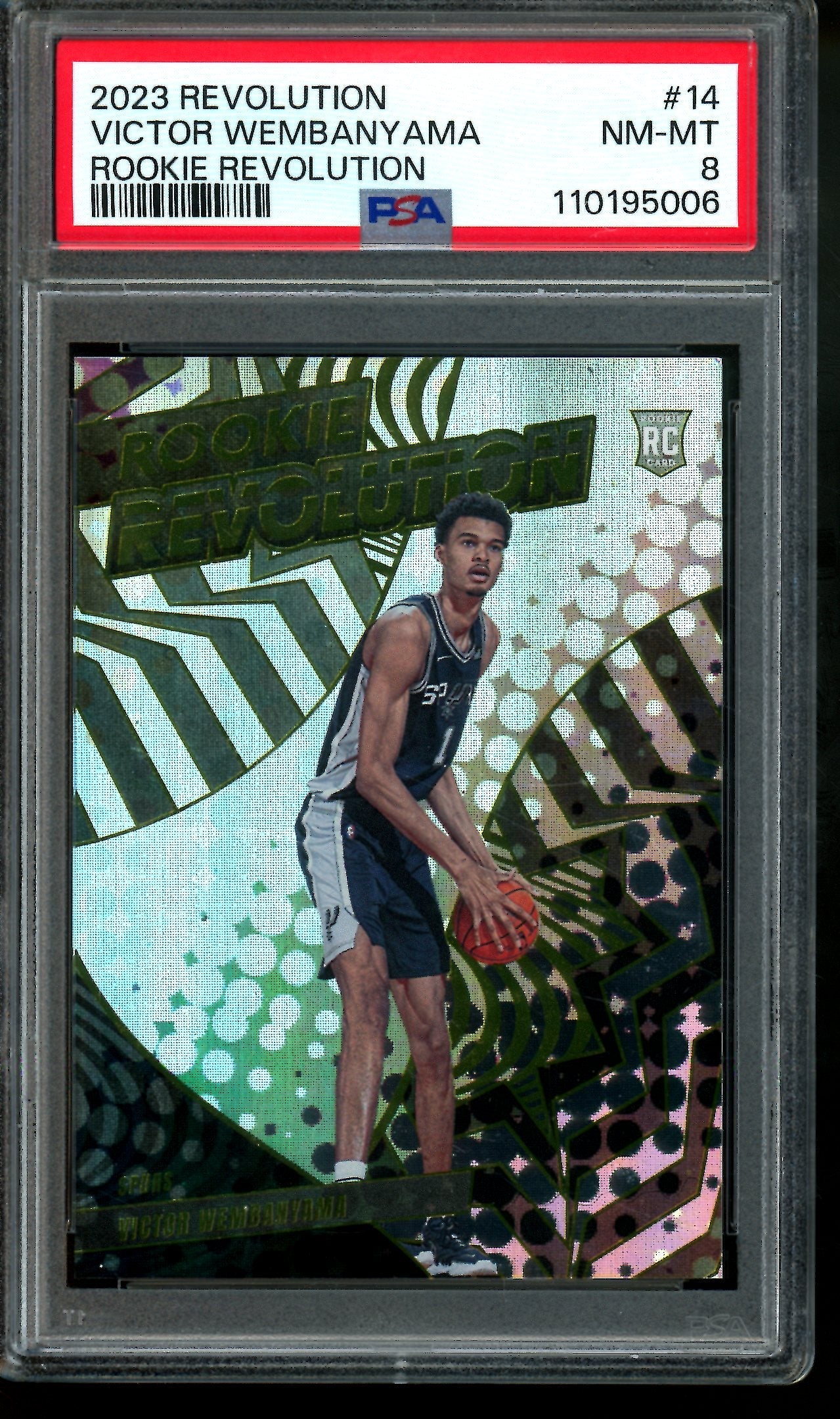 2023 Panini Revolution Victor Wembanyama Rookie Revolution PSA 8 Spurs