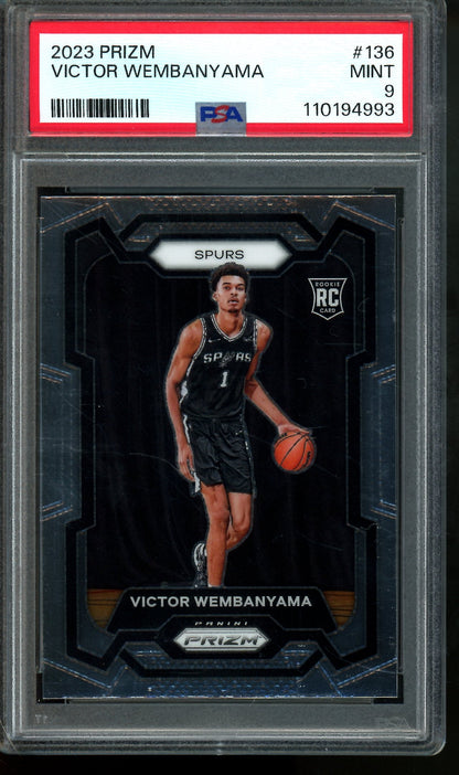 2023 Panini Prizm Victor Wembanyama Rookie PSA 9 Spurs