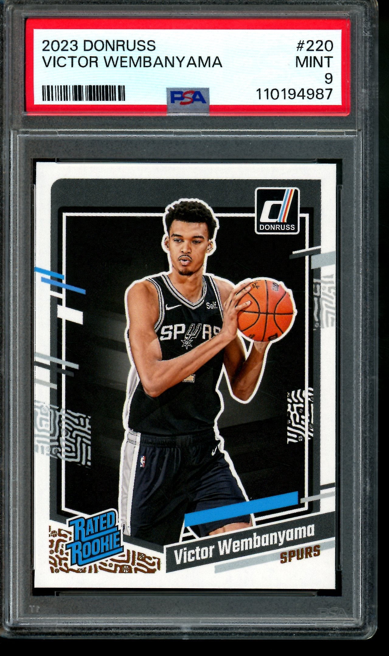 2023 Panini Donruss Victor Wembanyama Rated Rookie PSA 9 Spurs