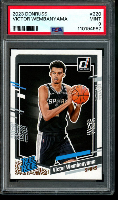 2023 Panini Donruss Victor Wembanyama Rated Rookie PSA 9 Spurs
