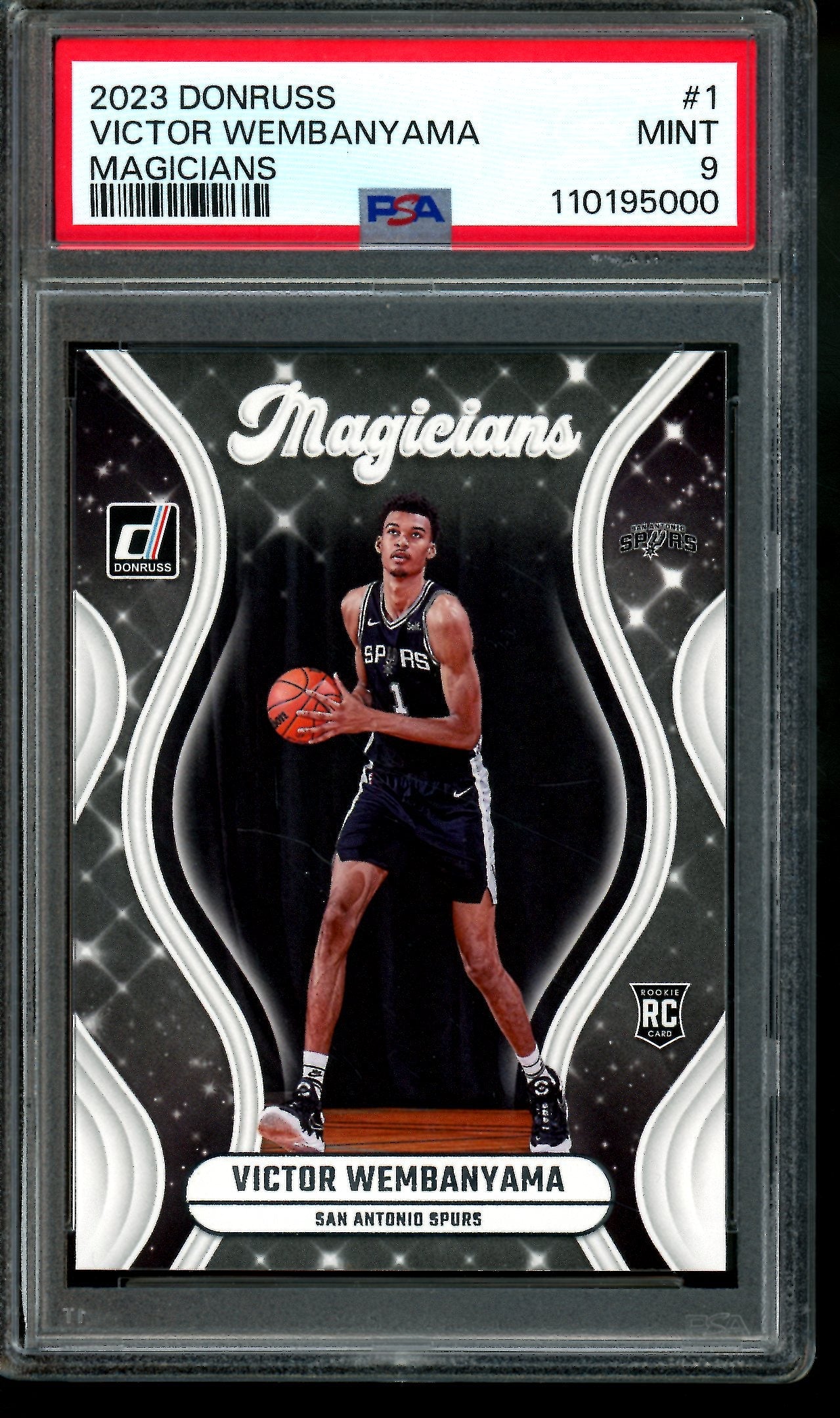 2023 Panini Donruss Victor Wembanyama Magicians Rookie PSA 9 Spurs