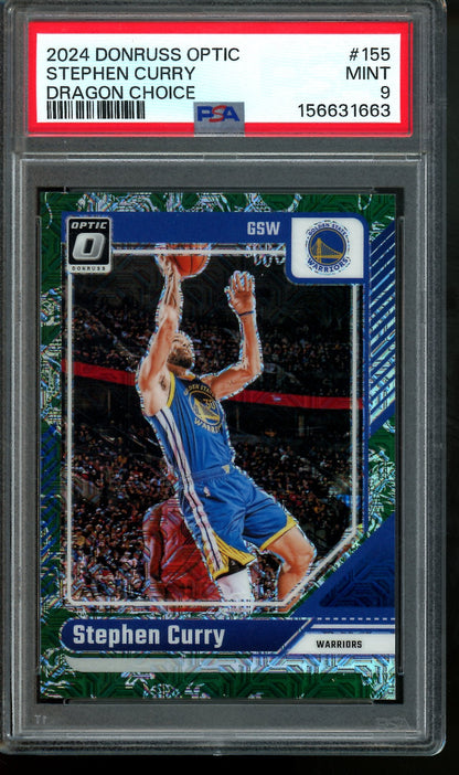2024 Panini Optic Stephen Curry Dragon Choice SP PSA 9 Warriors