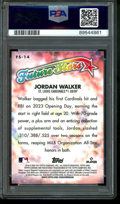 2023 Topps Chrome Logofractor Jordan Walker Rookie PSA 10 Cardinals