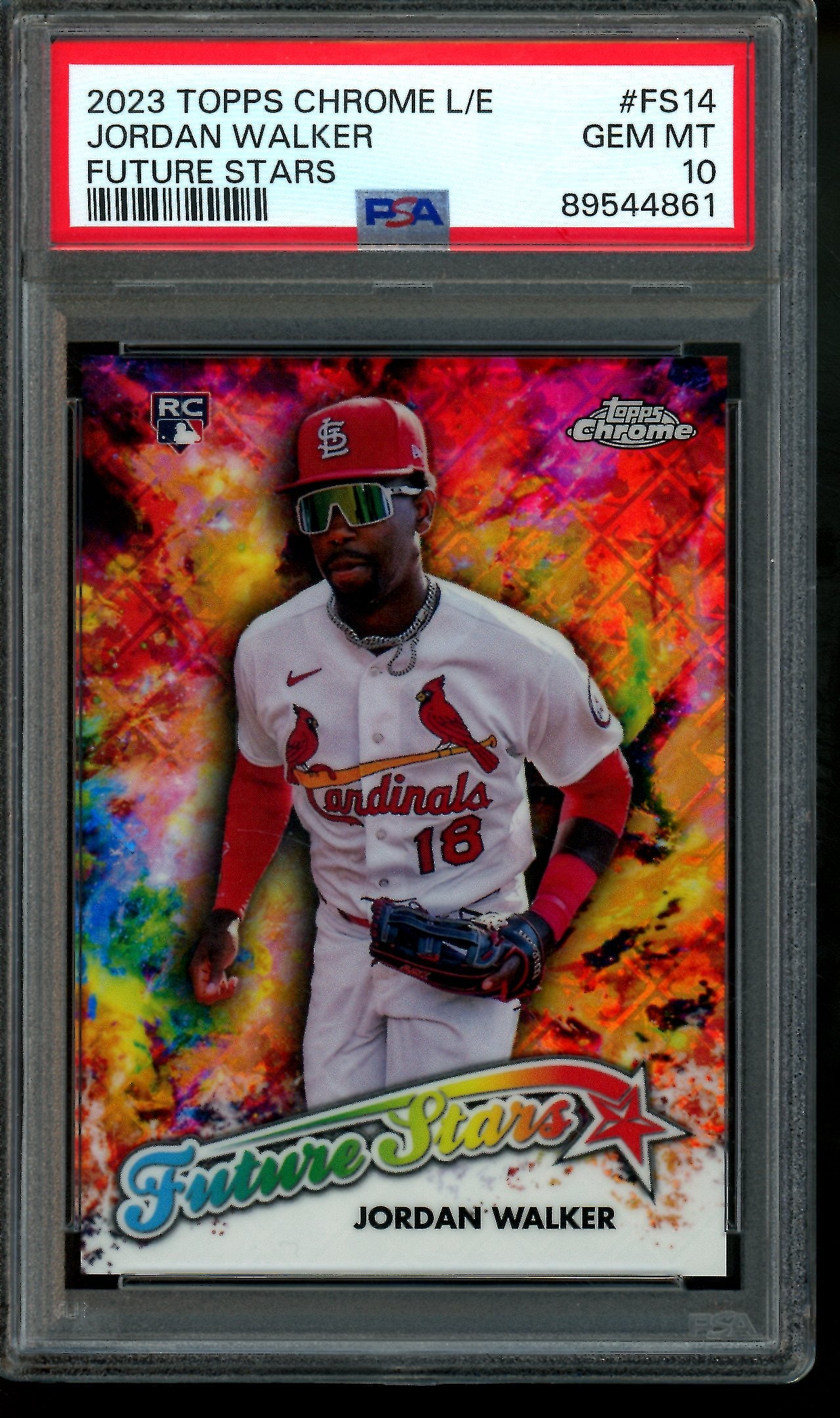 2023 Topps Chrome Logofractor Jordan Walker Rookie PSA 10 Cardinals
