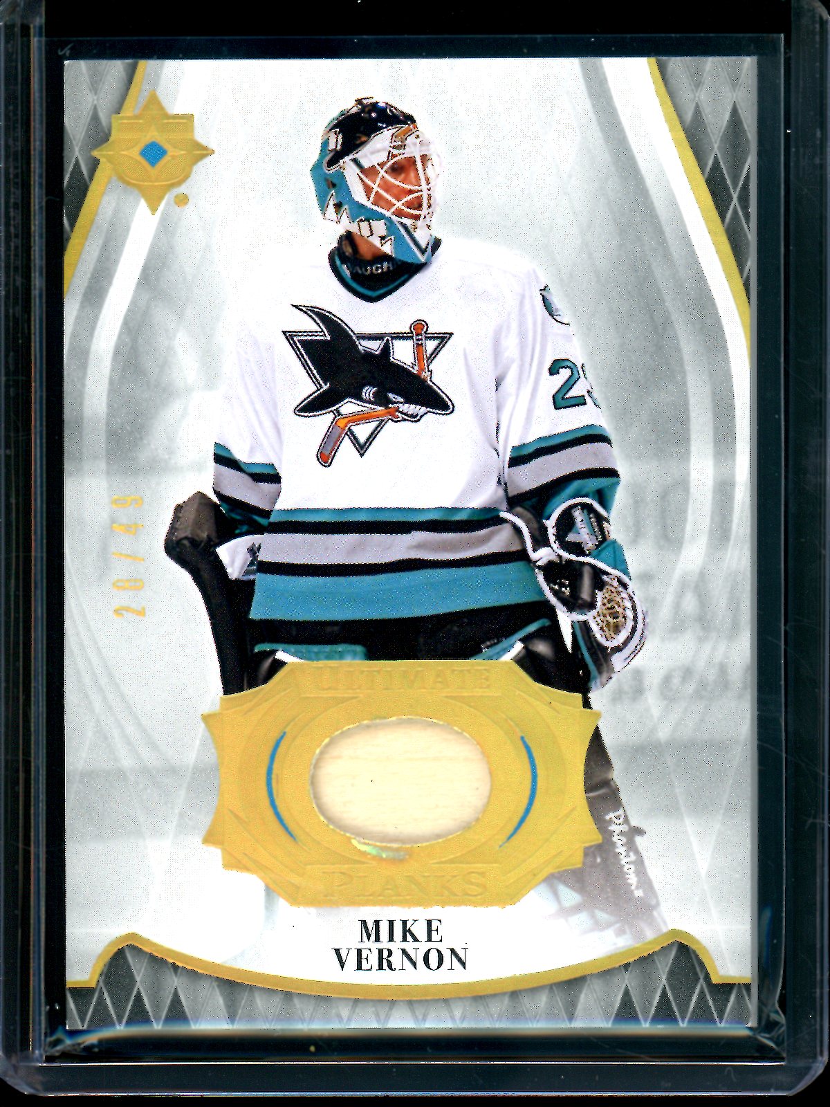 2024 Upper Deck Ultimate Collection Mike Vernon Planks Wood Relic /49 Sharks