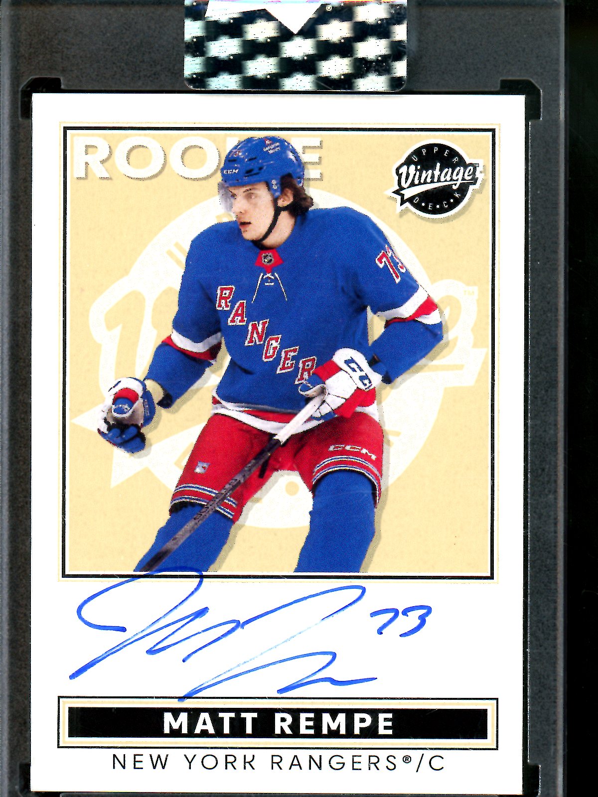 2024 Upper Deck Vintage Matt Rempe Encased Rookie Autograph Rangers