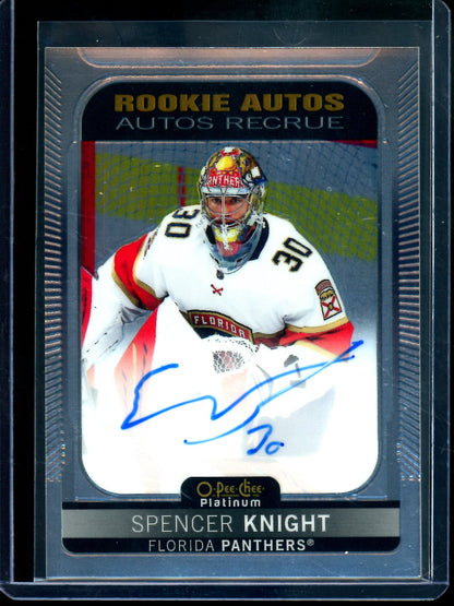 2022 O-Pee-Chee O-Pee-Chee Platinum Spencer Knight Rookie Autograph Panthers