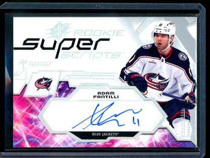 2023 Upper Deck SPX Adam Fantilli Rookie Super Scripts Autograph Blue Jackets