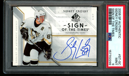 2006 Upper Deck SP Authentic Sidney Crosby Sign of the Times Autograph PSA 9 Penguins