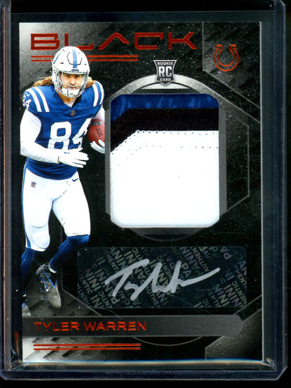 2025 Panini Black Tyler Warren Rookie Patch Autograph /99 Colts
