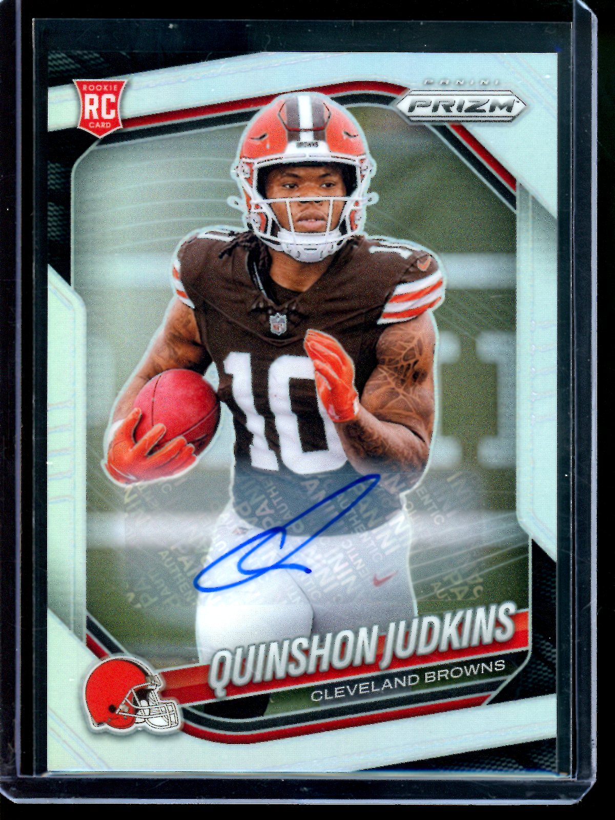 2025 Panini Prizm Quinshon Judkins Silver Rookie Autograph Browns