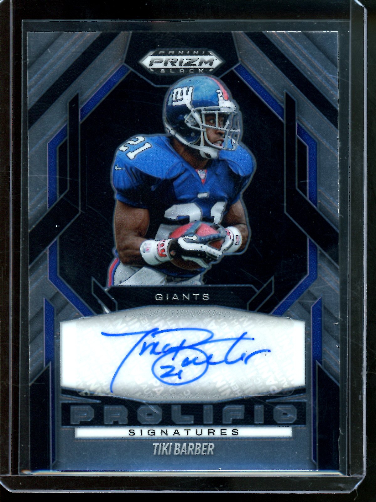 2025 Panini Prizm Black Tiki Barber Prolific Signatures Giants