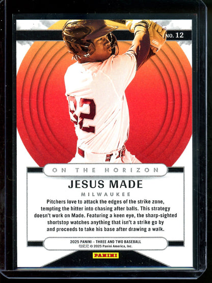 2025 Panini Three and Two Jesus Made On The Horizon /10 Brewers