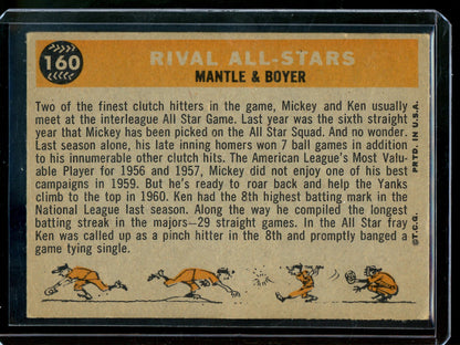 1960 Topps Mantle / Boyer #160 Yankees