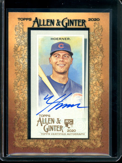 2020 Topps Allen and Ginter Nico Hoerner Framed Rookie Autograph Cubs