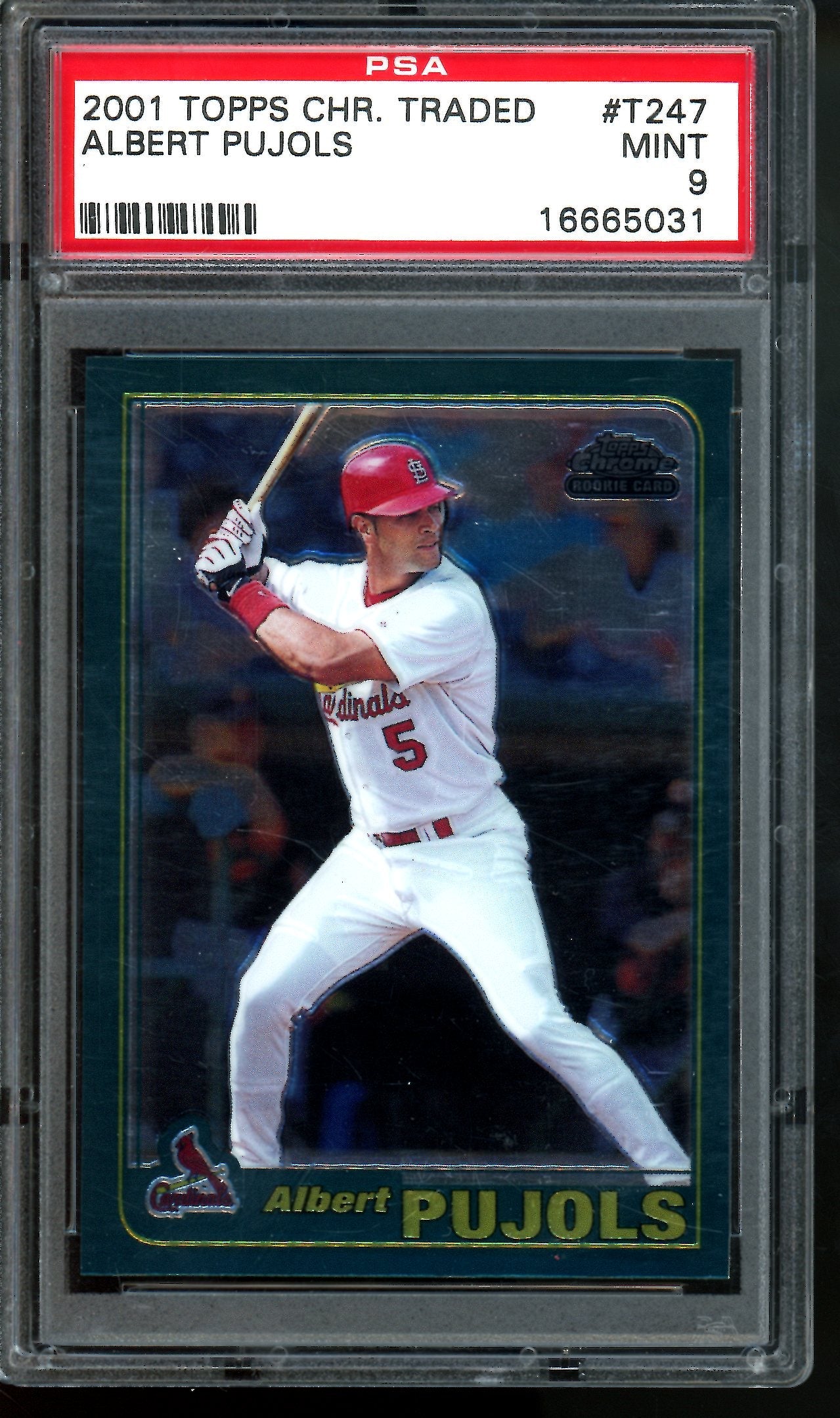 2001 Topps Chrome Albert Pujols Rookie Card PSA 9 Cardinals
