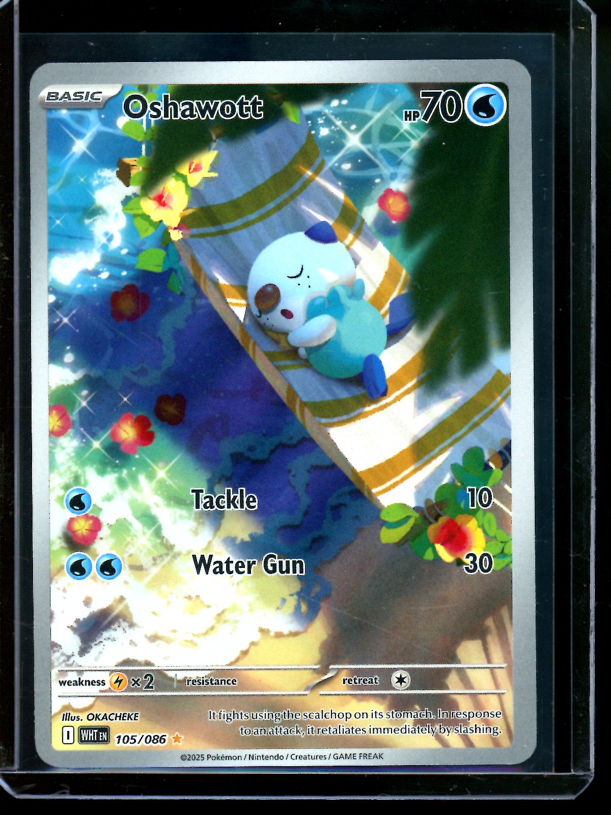 2025 Pokemon White Flare Oshawott 105/086