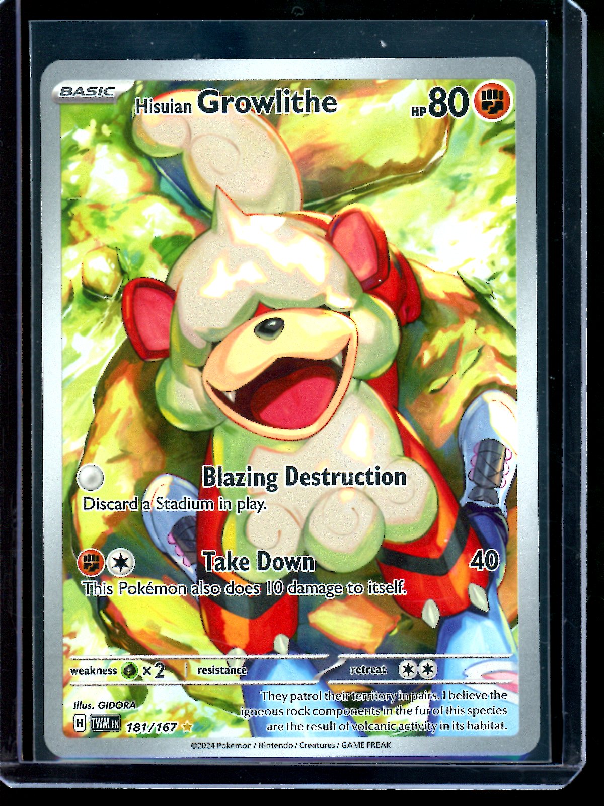 2024 Pokemon Twilight Masquerade Hisuian Growlithe 181/167