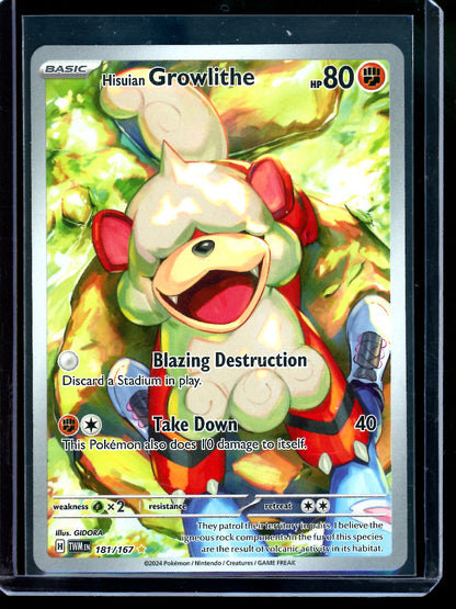 2024 Pokemon Twilight Masquerade Hisuian Growlithe 181/167