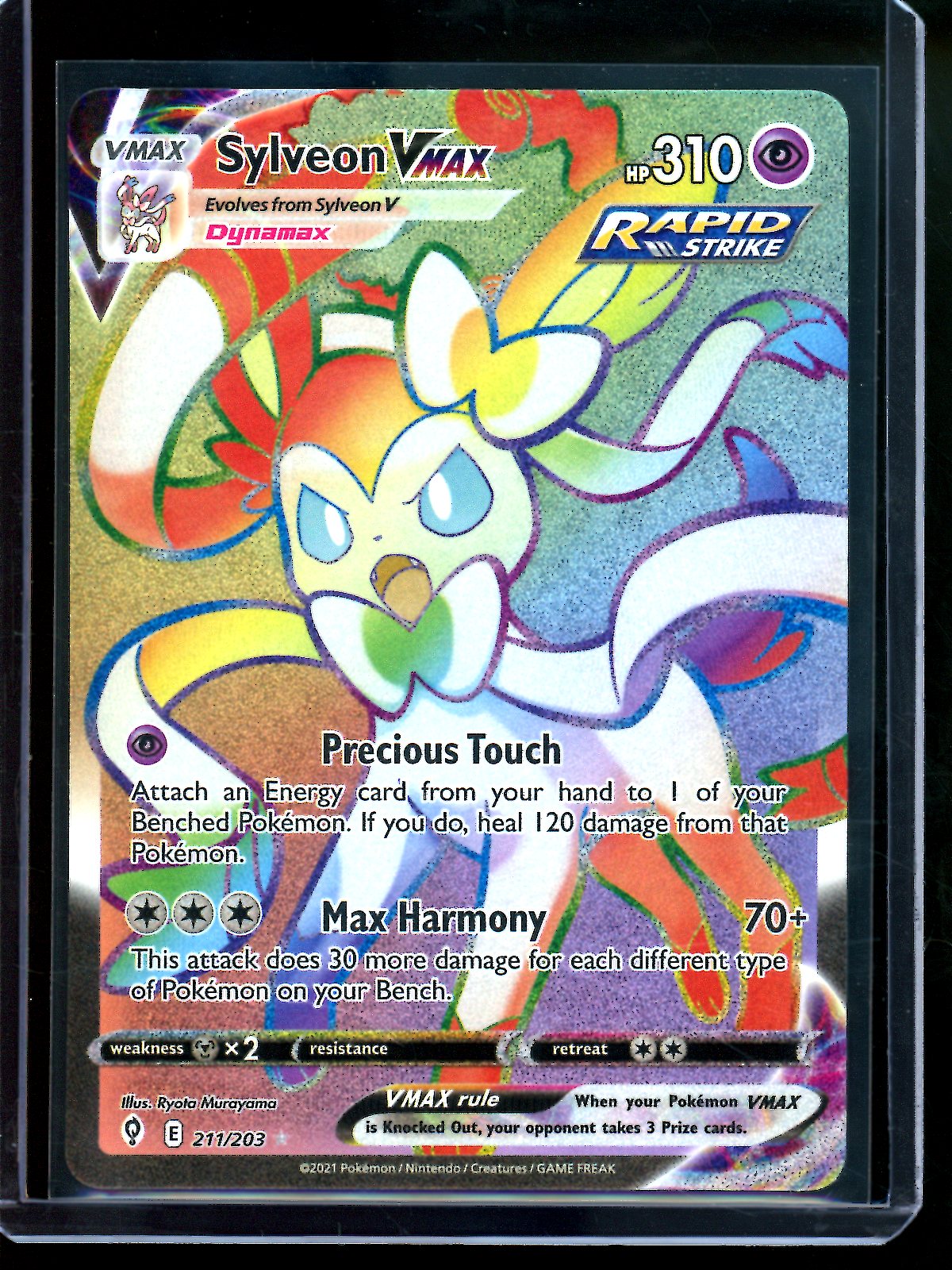 2021 Pokemon Evolving Skies Sylveon VMAX 211/203