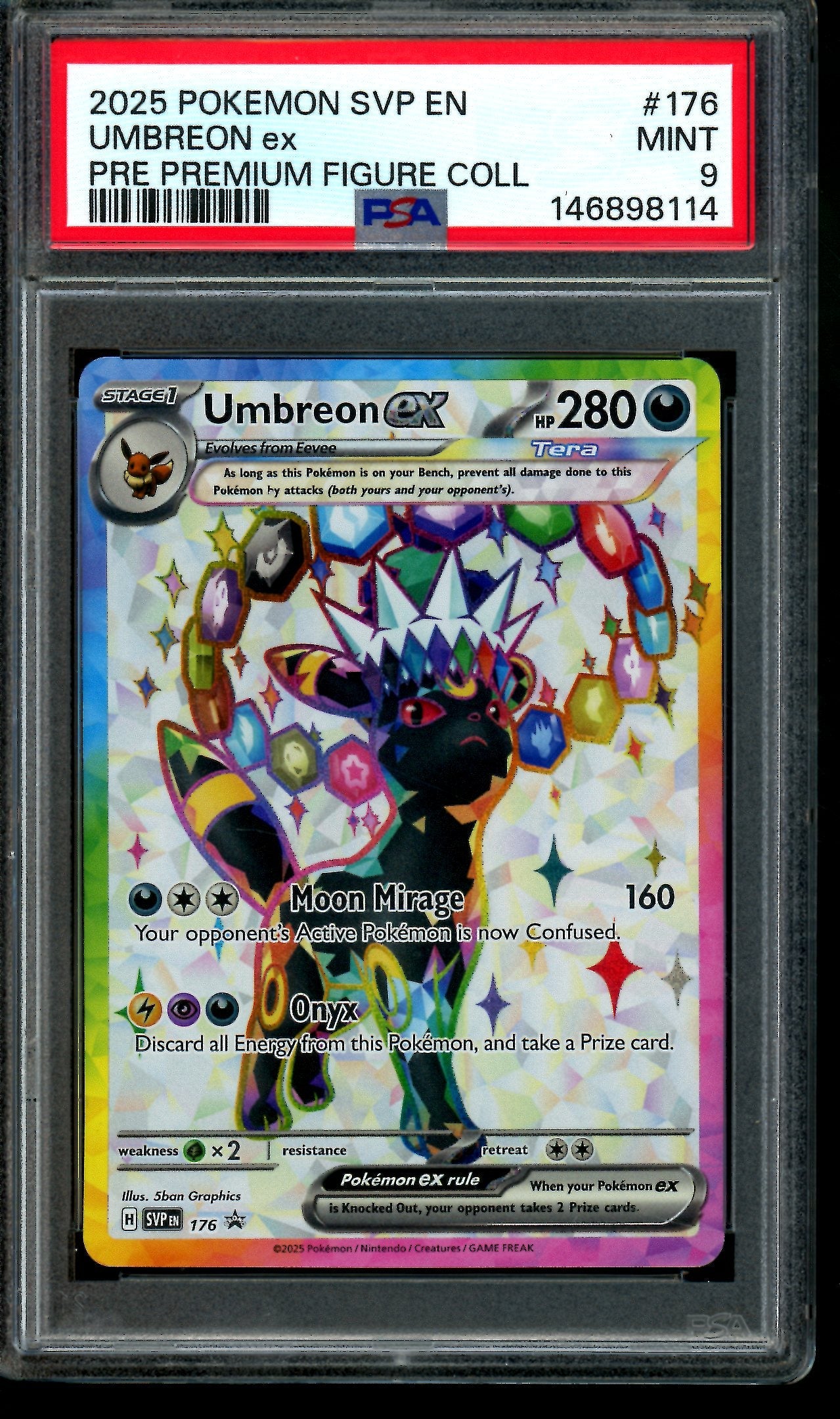 2025 Pokemon Scarlet and Violet Umbreon EX 176 Promo PSA 9