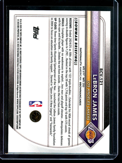 2025 Bowman Sapphire Lebron James Lakers