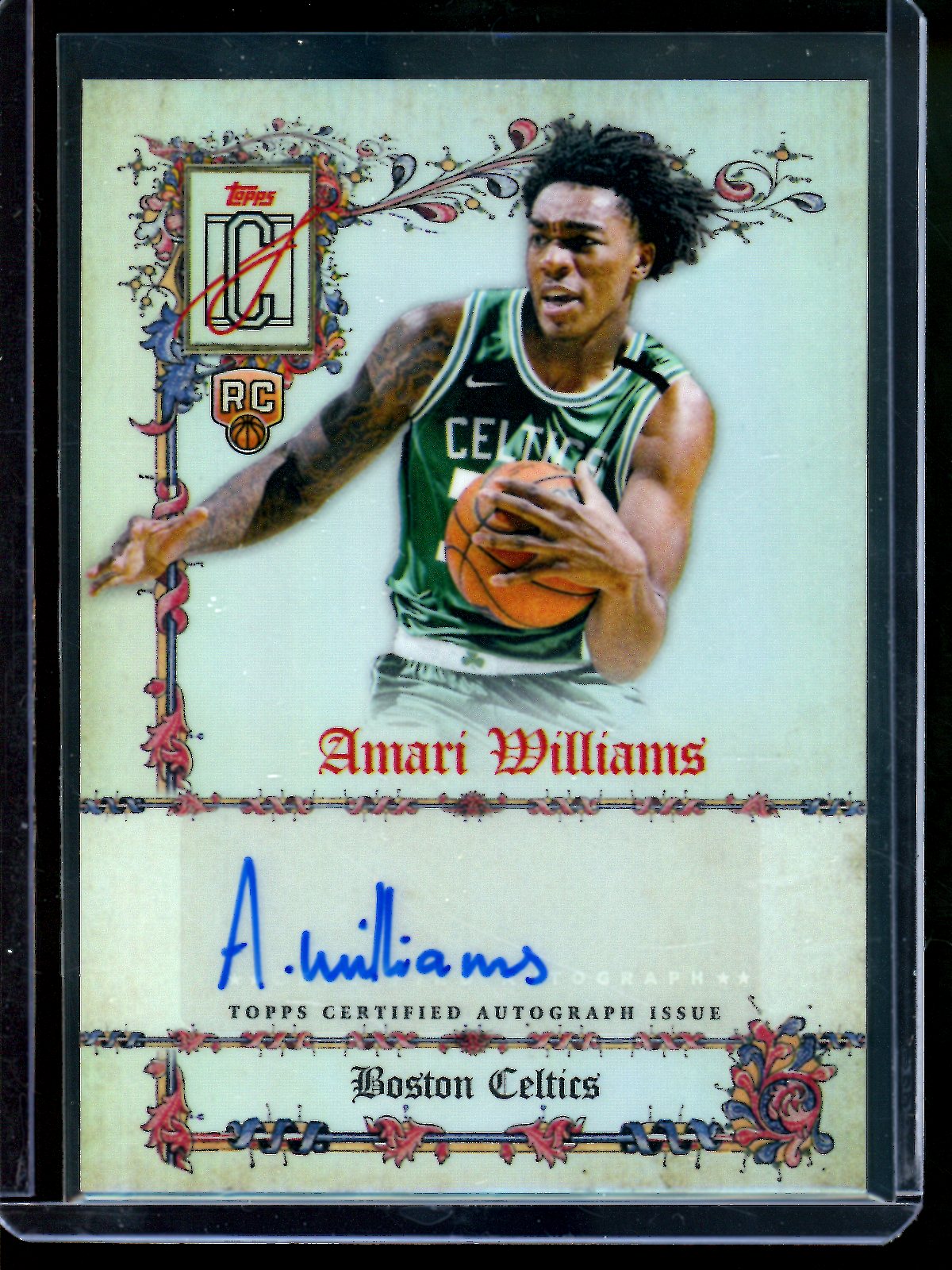 2026 Topps Signature Class Amari Williams Manuscripts Rookie Refractor Autograph Celtics
