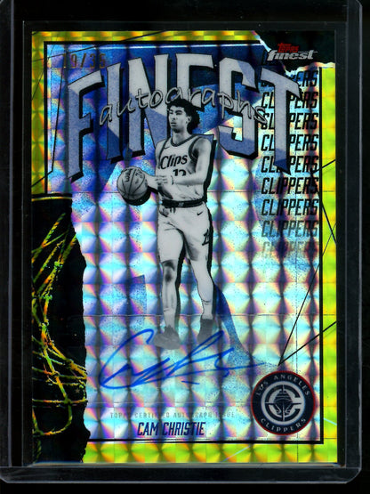 2026 Topps Finest Cam Chrisie Yellow Geometric Refractor Autograph /35 Clippers