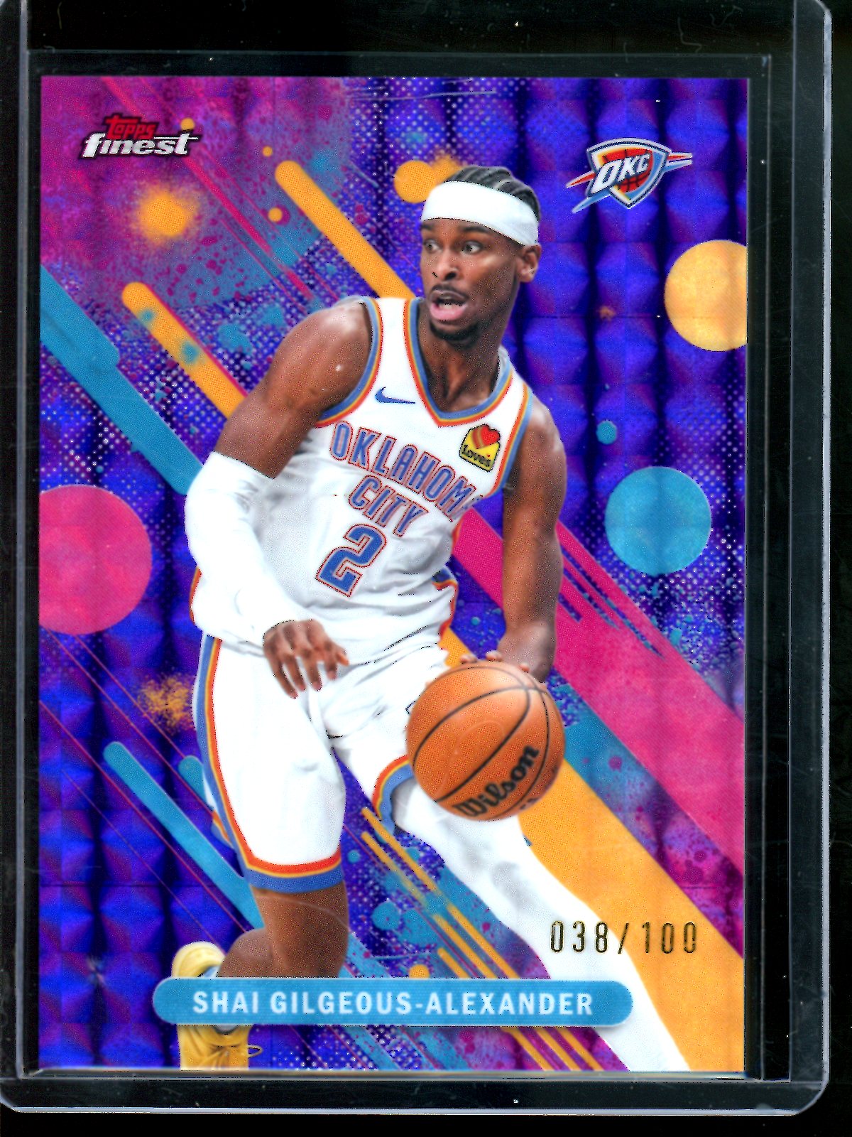 2026 Topps Finest Shai Gilgeous-Alexander Purple Geometric Refractor /100 Thunder